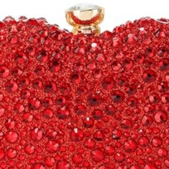 NEW Sparkling Bling Swarovski Crystal Rhinestone Valentine Heart Purse +… - Picture 4 of 9